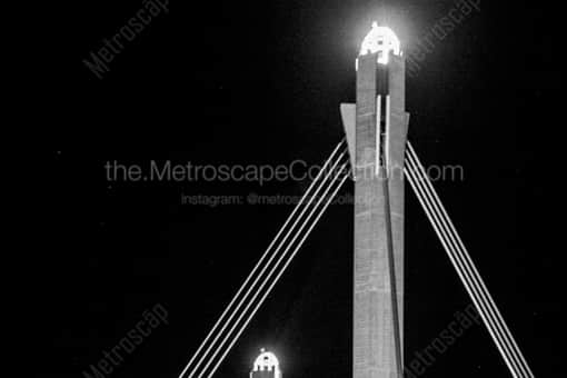 The Alamodome Spires -- San Antonio Black and White Photos