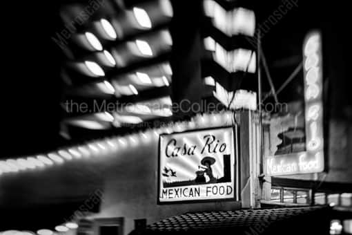Casa Rio Mexican Food -- San Antonio Black and White Photos