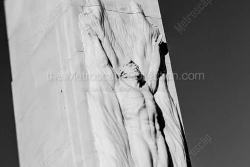 The Angel on the Alamo Cenotaph -- San Antonio Black and White Photos
