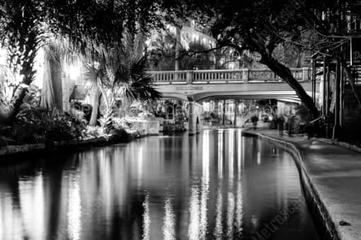 The San Antonio River Walk -- San Antonio Black and White Photos