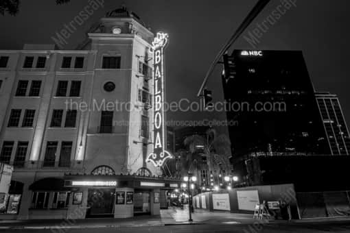 The Balboa Theater in Downtown San Diego -- San Diego Black and White Photos