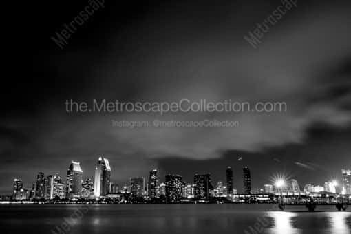 San Diego Black and White Photography of The San Diego Skyline under a Marine Fog Layer The San Diego Skyline under a Marine Fog Layer -- San Diego Black and White Photography