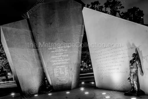 The USS San Diego Memorial -- San Diego Black and White Photos