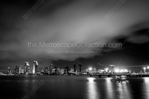San Diego Black and White Photography of The San Diego Skyline and Harbor under a Layer of Fog The San Diego Skyline and Harbor under a Layer of Fog -- San Diego Black and White Photography