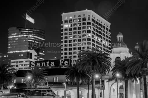 Santa Fe Depot in Downtown San Diego -- San Diego Black and White Photos
