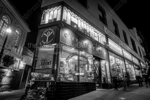 City Light Books on Columbus at Broadway -- San Francisco Black and White Photography