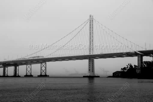Eastern Oakland Side Bay Bridge -- San Francisco Black and White Photography