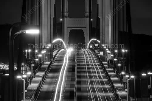 The Hump in the Golden Gate Bridge Deck -- San Francisco Black and White Photography