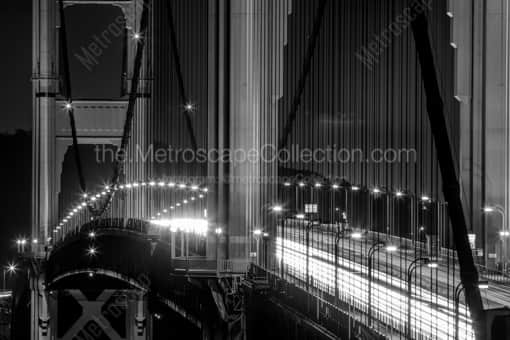 San Francisco Black and White Photography of Rush Hour Traffic over the Golden Gate Bridge Rush Hour Traffic over the Golden Gate Bridge -- San Francisco Black and White Photography