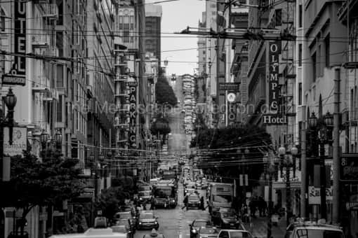 The Olympic Hotel at Turk -- San Francisco Black and White Photography