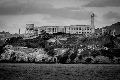 Alcatraz Island in the San Francisco Bay -- San Francisco Black and White Photography