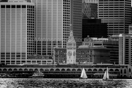 The San Francisco Ferry Building -- San Francisco Black and White Photography