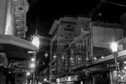 The Empress of China in Chinatown -- San Francisco Black and White Photography