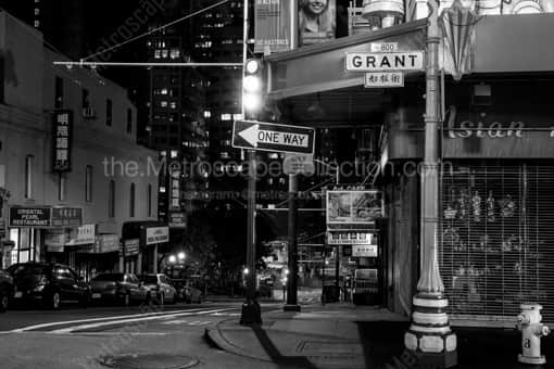 Grant Ave in Chinatown -- San Francisco Black and White Photography
