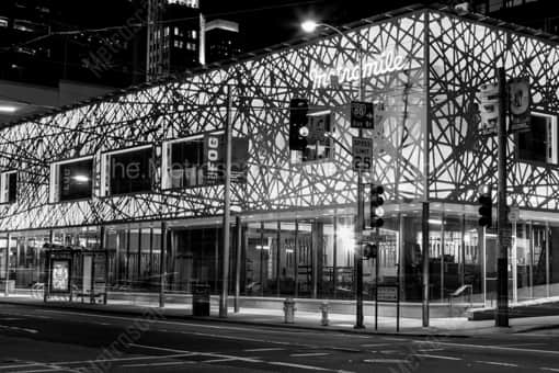 Metromile at Night -- San Francisco Black and White Photography