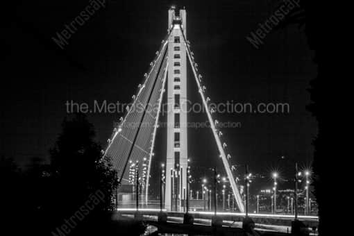 San Francisco Black and White Photography of The Oakland--San-Francisco Bay Bridge at Night The Oakland--San-Francisco Bay Bridge at Night -- San Francisco Black and White Photography