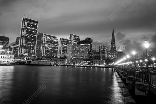 San Francisco Black and White Photography of The San Francisco Skyline from the Embarcadero The San Francisco Skyline from the Embarcadero -- San Francisco Black and White Photography