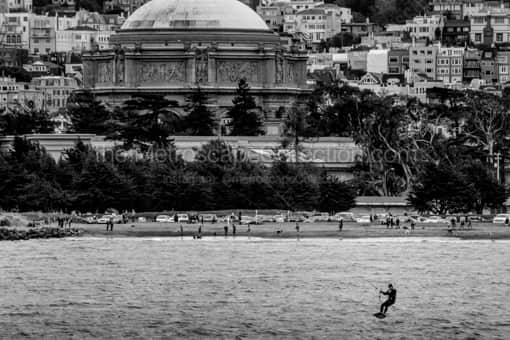 Windsurfing on the San Francisco Bay -- San Francisco Black and White Photography