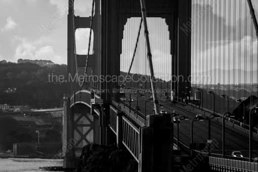 US 101 Crosses the Golden Gate -- San Francisco Black and White Photography