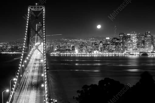 San Francisco Black and White Photography of The San Francisco Bay Bridge from Yerba Buena Island The San Francisco Bay Bridge from Yerba Buena Island -- San Francisco Black and White Photography