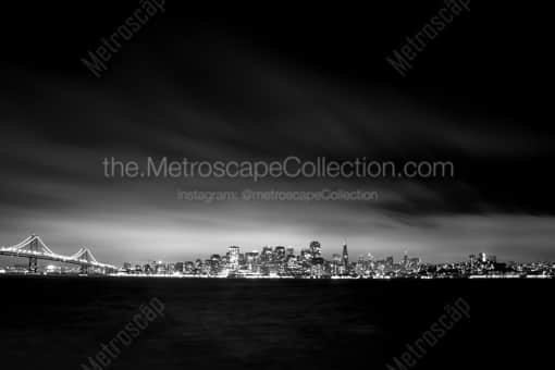 San Francisco Black and White Photography of A Blanket of Fog Hovers above Downtown San Francisco A Blanket of Fog Hovers above Downtown San Francisco -- San Francisco Black and White Photography