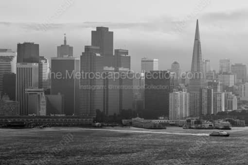 San Francisco Black and White Photography of Late Afternoon Fog Engulfs the San Francisco Skyline Late Afternoon Fog Engulfs the San Francisco Skyline -- San Francisco Black and White Photography
