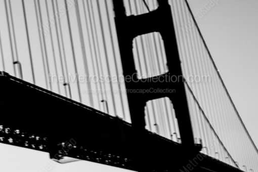 San Francisco Black and White Photography of Up Close and Personal with the Golden Gate Bridge Up Close and Personal with the Golden Gate Bridge -- San Francisco Black and White Photography
