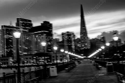 A Blurry Look at Pier 7 in San Francisco -- San Francisco Black and White Photography