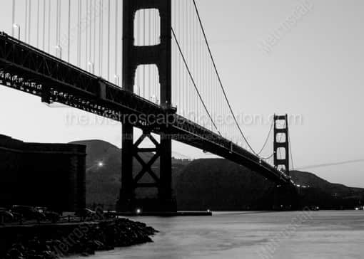 The Golden Gate Bridge at Dusk -- San Francisco Black and White Photography