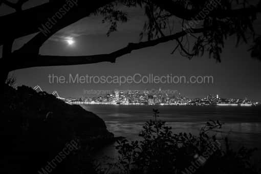 San Francisco Black and White Photography of The San Francisco Skyline from Yerba Buena Island The San Francisco Skyline from Yerba Buena Island -- San Francisco Black and White Photography