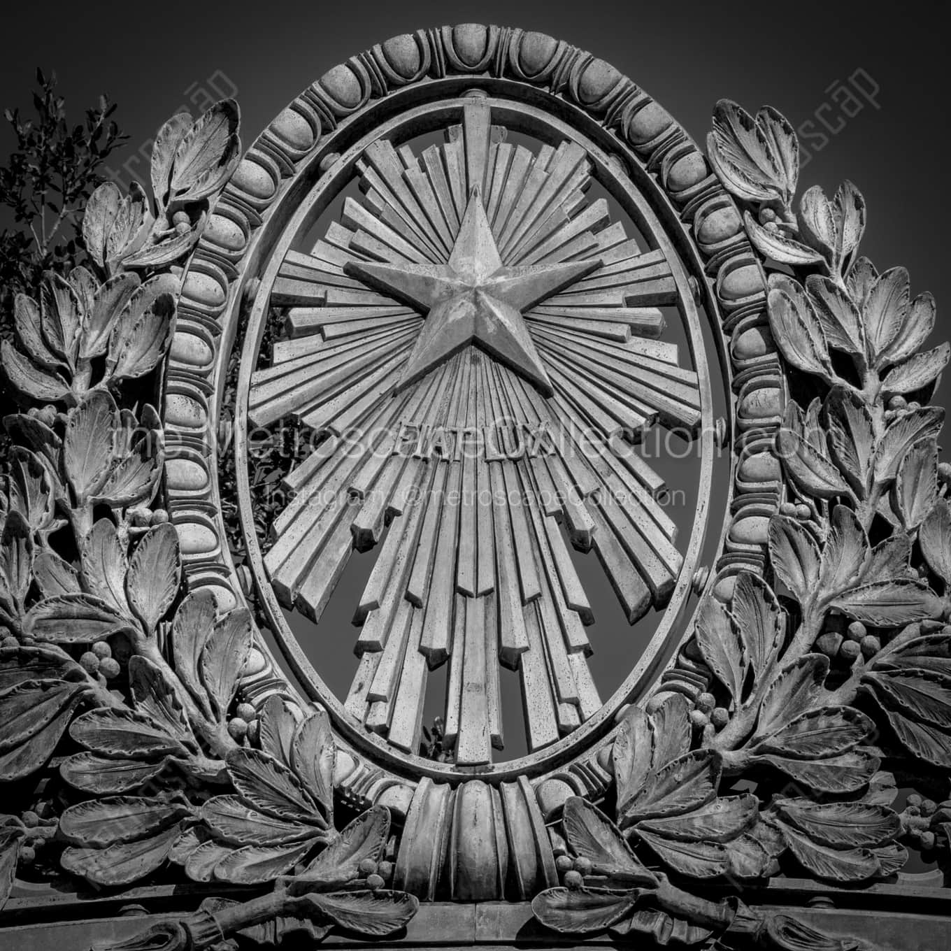 The Sather Gate Fiat Lux landscape black and white Photography square crop