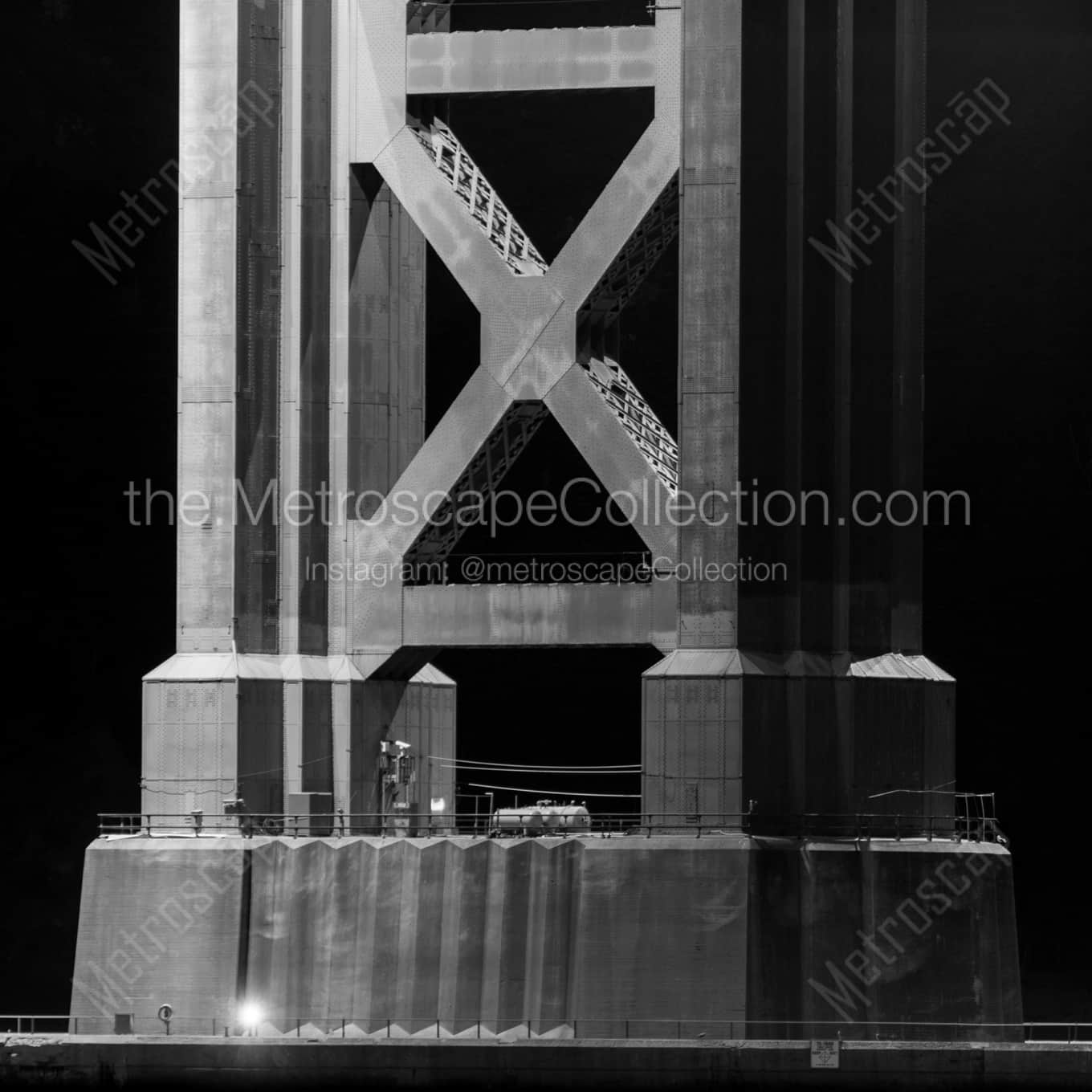 The Base of a Golden Gate Bridge Spire landscape black and white Photography The Base of a Golden Gate Bridge Spire landscape black and white Photography square crop