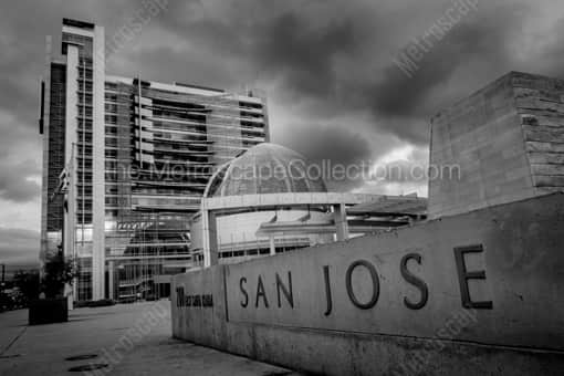 San Jose Municipal Complex -- San Jose Black and White Photos