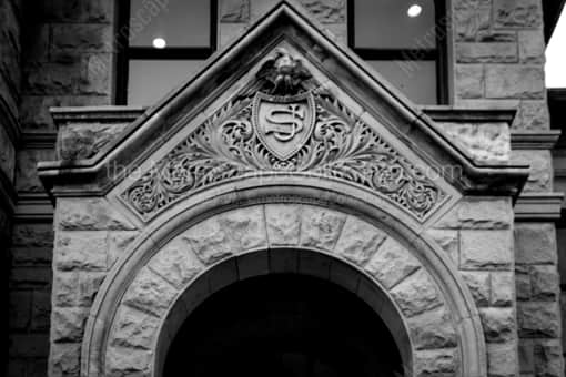 San Jose Black and White Photography of The San Jose Museum of Art Office Entrance The San Jose Museum of Art Office Entrance -- San Jose Black and White Photography
