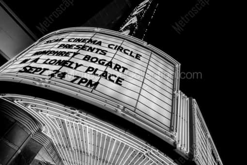The SCAD Theater Marquee -- Savannah Black and White Photography