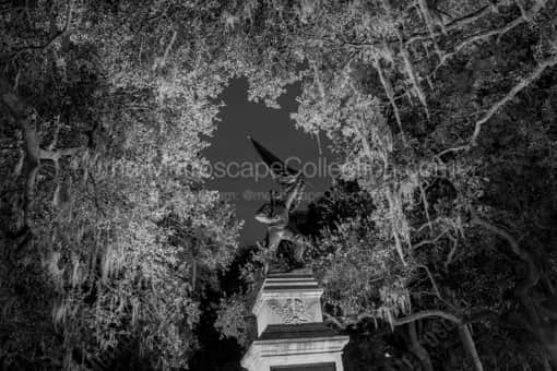 The Jasper Monument in Madison Square -- Savannah Black and White Photography