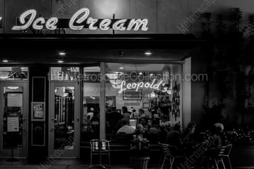 Leopolds Ice Cream on Broughton -- Savannah Black and White Photography