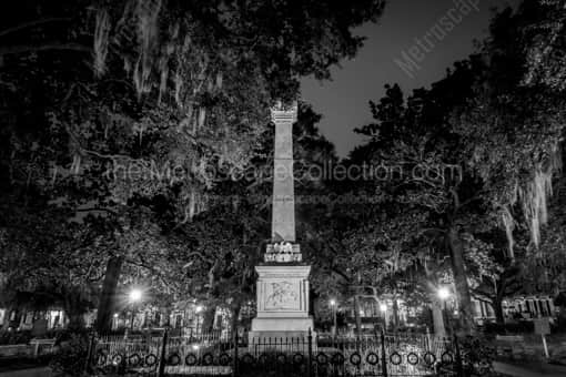 The Siege of Savannah Monument  -- Savannah Black and White Photography