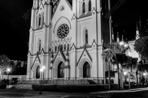 St John the Baptist Cathedral -- Savannah Black and White Photography