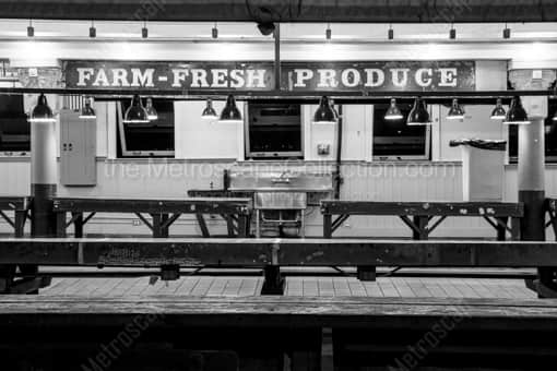 Farm Fresh Produce at Pike Place Market -- Seattle Black and White Photography