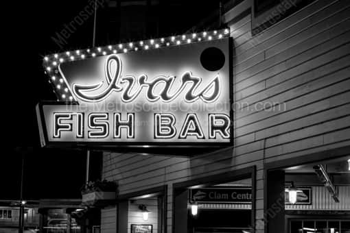 Ivars Fish Bar -- Seattle Black and White Photography