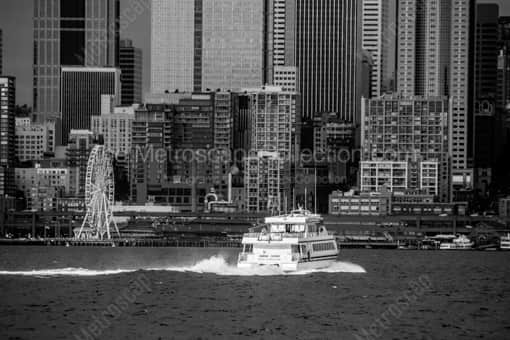 A Puget Sound Ferry -- Seattle Black and White Photography