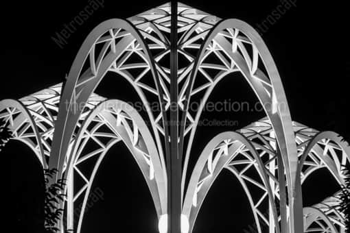 The Pacific Science Center at Night -- Seattle Black and White Photography