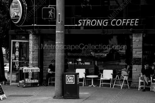 Seattle Black and White Photography of Strong Coffee at Bauhaus Books and Coffee Strong Coffee at Bauhaus Books and Coffee -- Seattle Black and White Photography