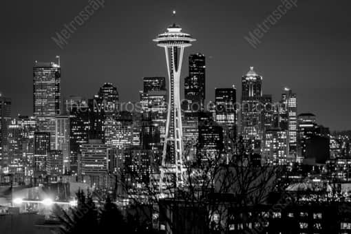 The Seattle Space Needle -- Seattle Black and White Photography