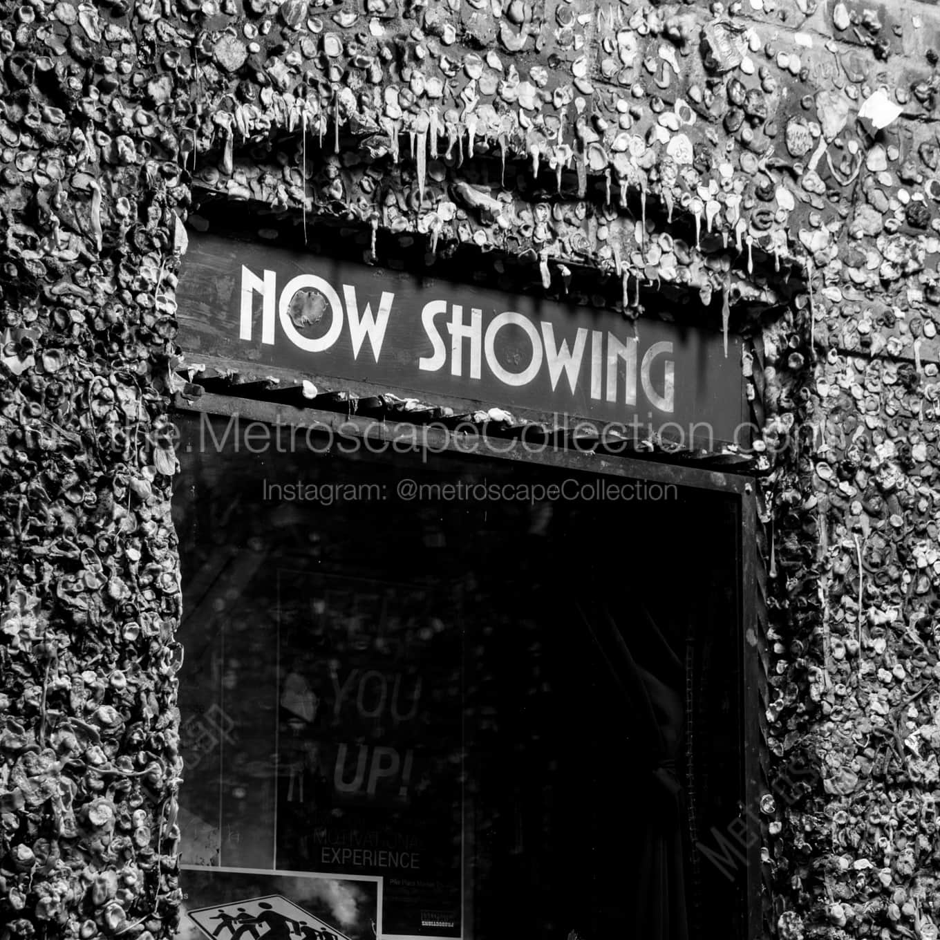 The Seattle Gum Wall landscape black and white Photography The Seattle Gum Wall landscape black and white Photography square crop