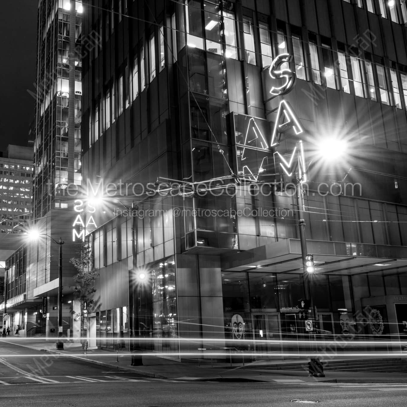 The Seattle Art Museum landscape black and white Photography The Seattle Art Museum landscape black and white Photography square crop