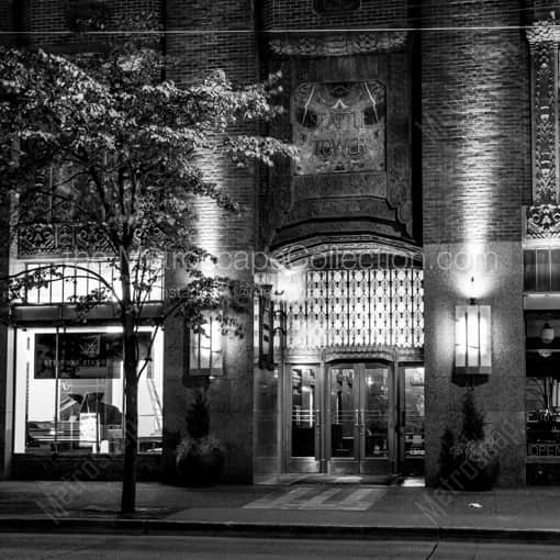 Seattle Tower at Night -- Seattle Black and White Photography