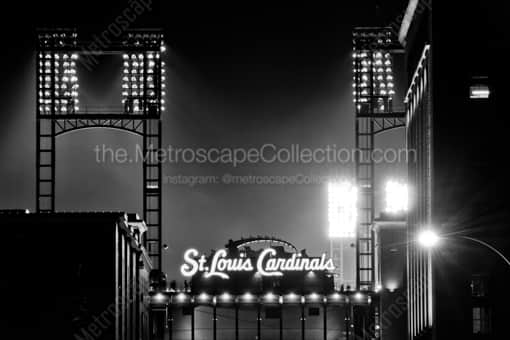 Busch Stadium During the 2012 NLCS -- St Louis Black and White Photos