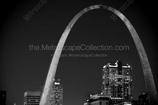 The Gateway Arch Over Saint Louis -- St Louis Black and White Photos